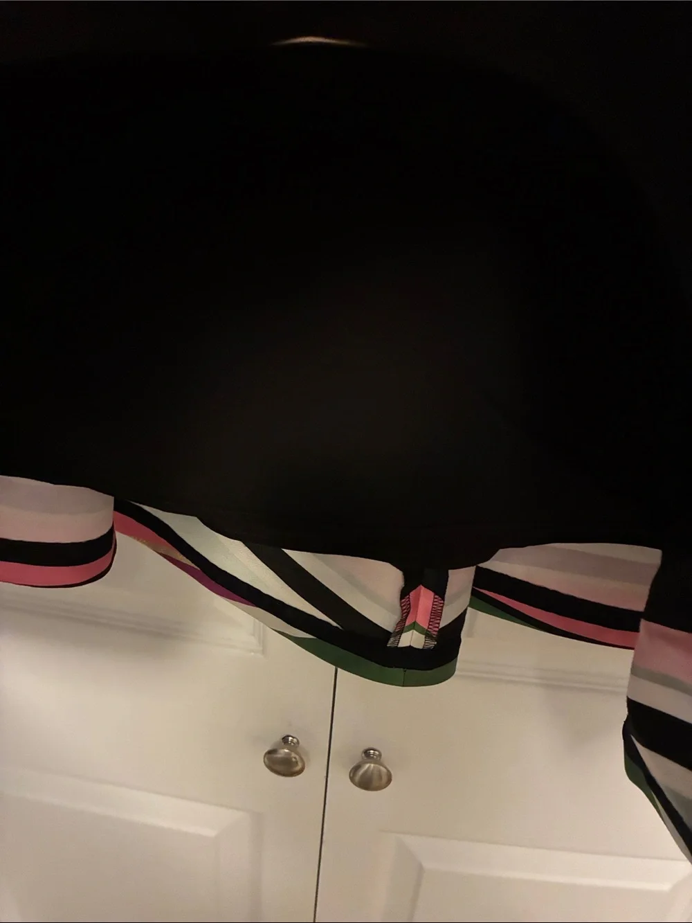 Kate Spade metallic festive stripe A-Line  Skirt in Black, Pink & Green